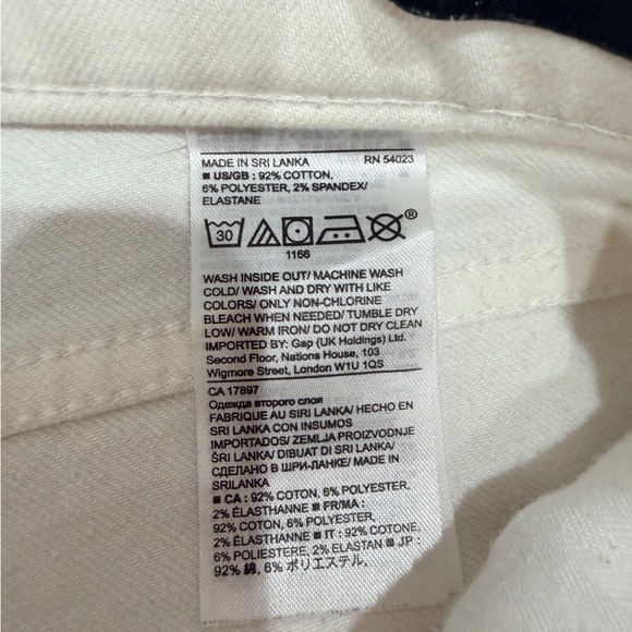 Banana Republic | White Wide-Leg Cropped High Rise Jeans - Picture 5 of 11